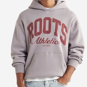 Roots Athletics Black Hoodie with Red Logo